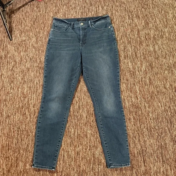 Lucky Brand High Rise Bridgette Skinny Jeans Dark Wash Size 14/32 - Picture 2 of 10